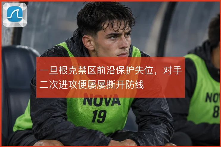 一旦根克禁区前沿保护失位,对手二次进攻便屡屡撕开防线